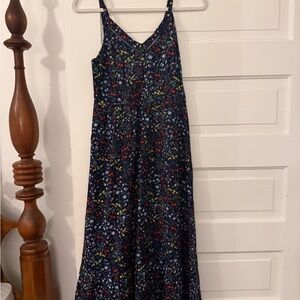 Old Navy Navy Floral Maxi Dress with Multicolor Print